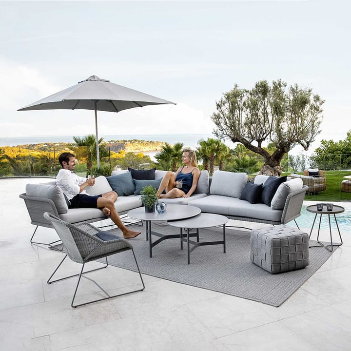 Horizon modulsoffa, Cane-Line Natté light grey, höger Cane-line