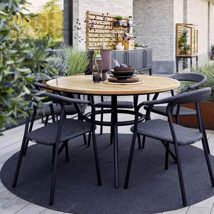 Joy matbord runt, Dark grey-lava grey Ø144 cm Cane-line