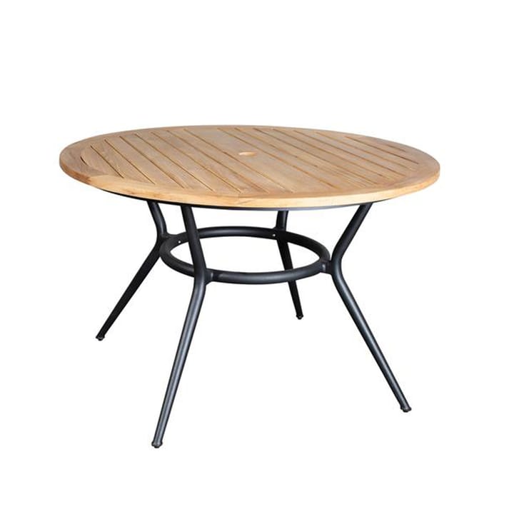 Joy matbord runt - teak, ø120 cm, lavagrått underrede - Cane-line
