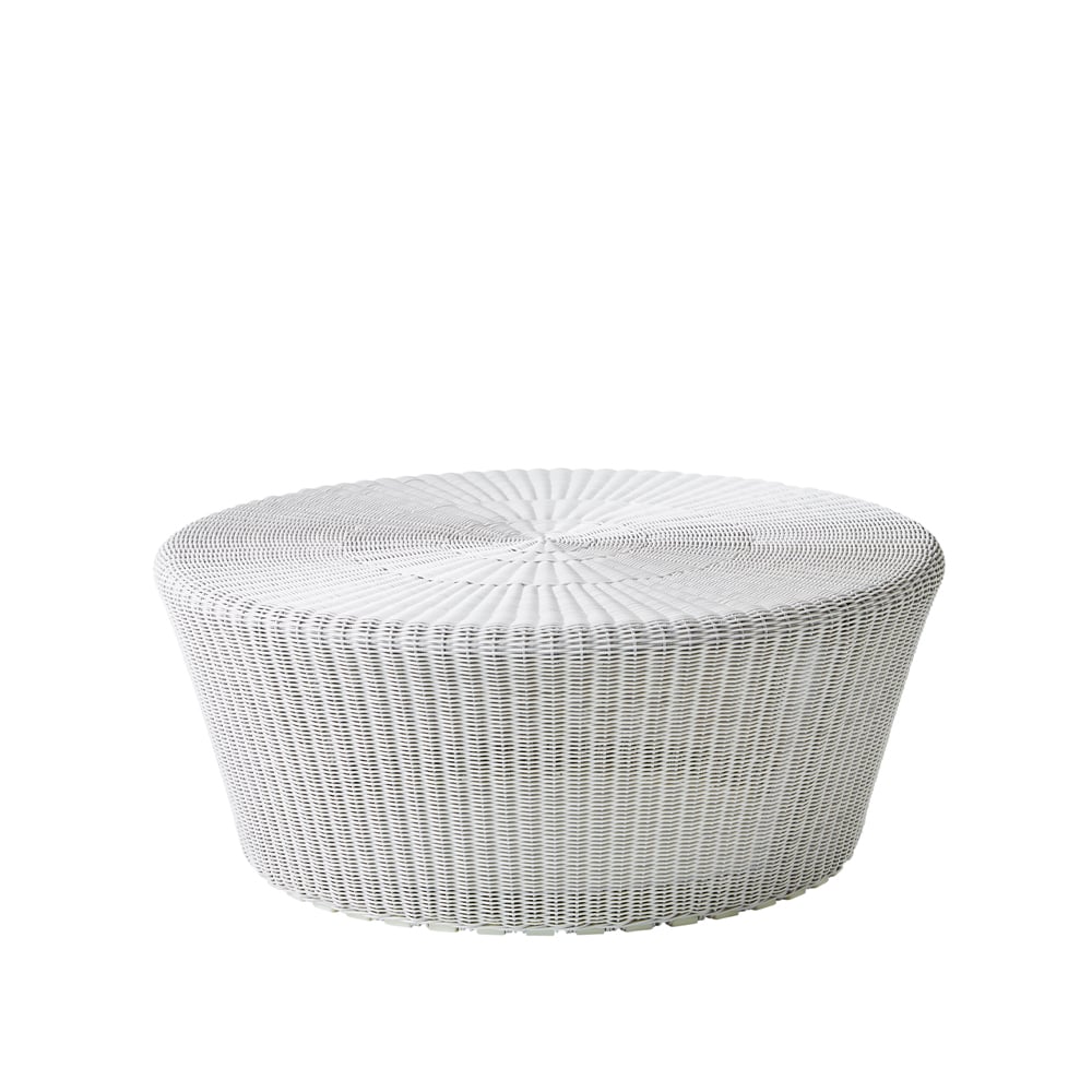 Cane-line Kingston fotpall White grey | Skandinavisk Design | Sittpuff utomhusbruk | Vit
