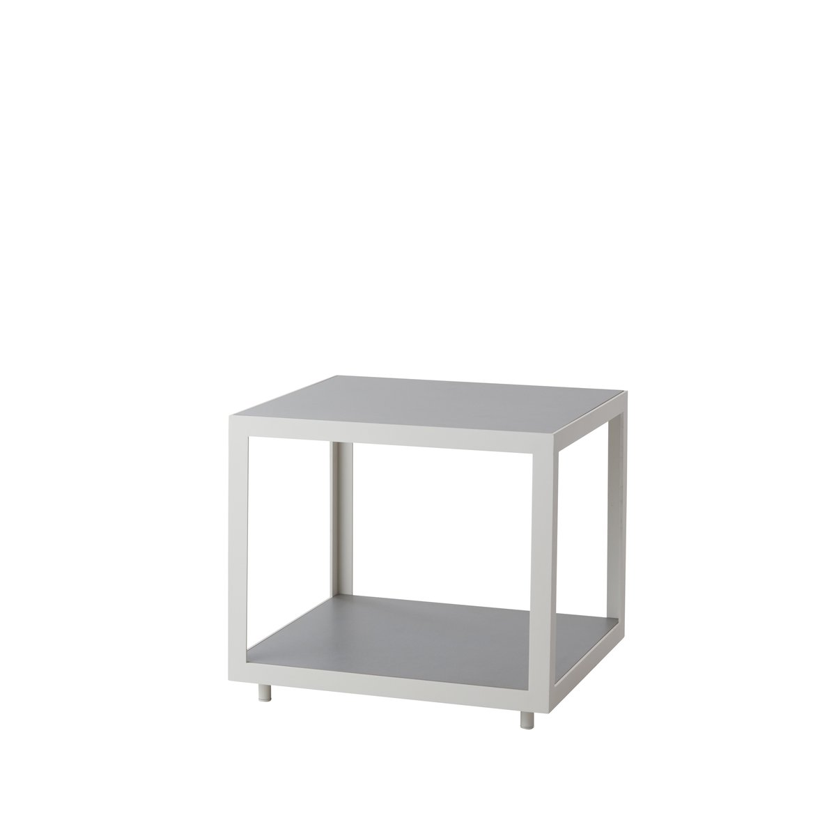 Cane-line Level sidobord Light grey, keramik, vitt stativ