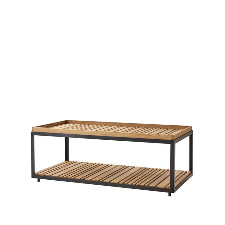 Level soffbord teak 62x122 cm - Lava grey - Cane-line