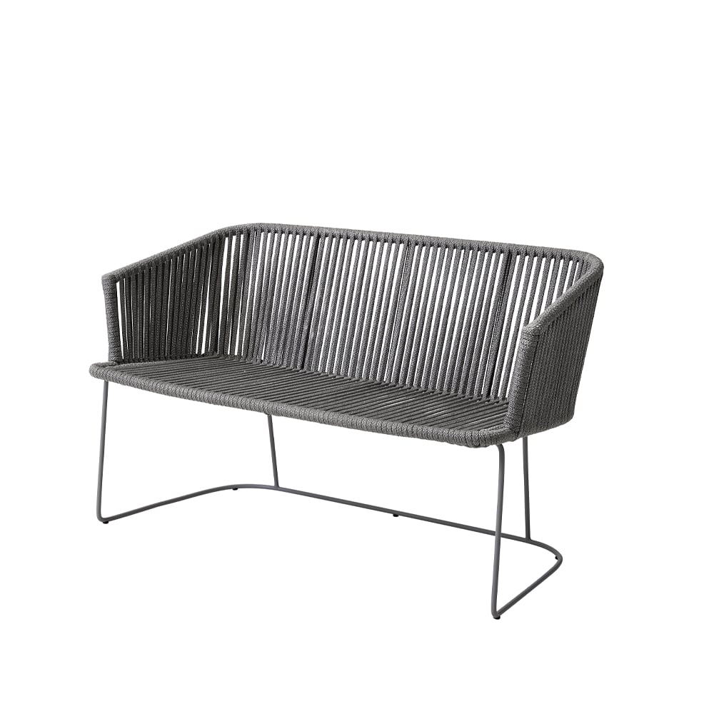 Cane-line Moments bänk Grey | Skandinavisk Design | Trädgårdsbänkar | Grå