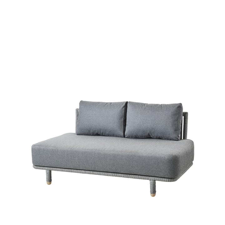 Moments modulsoffa, 2-sits grå, mitt, Cane-Line soft rope Cane-line