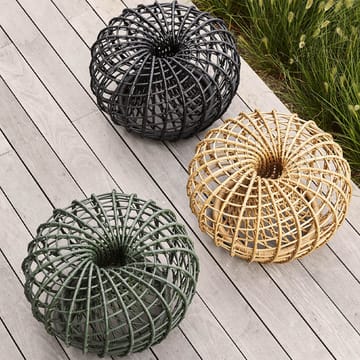 Nest bord/fotpall  - Lava grey, liten - Cane-line