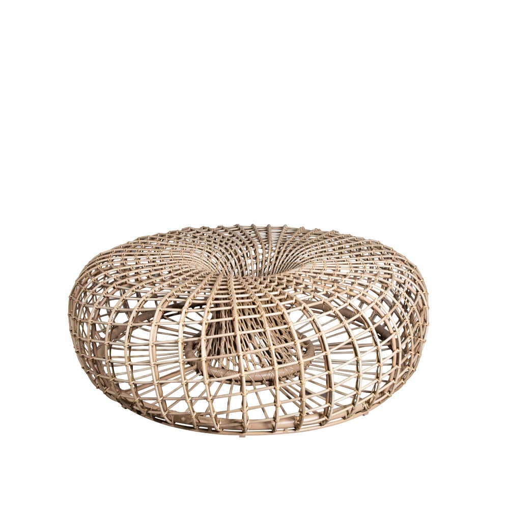 Cane-line Nest bord/fotpall Natural, stor | Skandinavisk Design | Trädgårdsbord | Beige