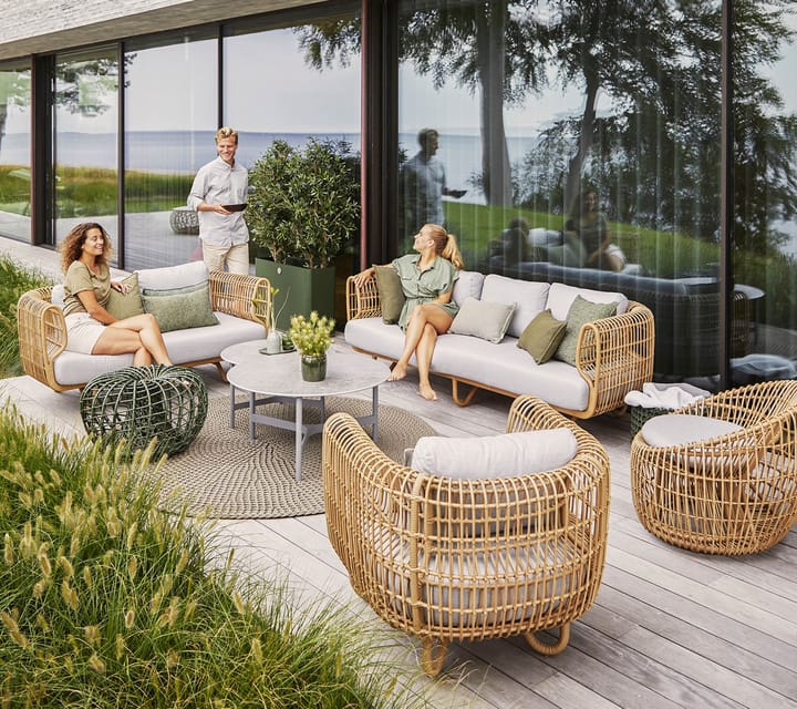 Nest soffa 3-sits weave, Natural, Cane-Line Natté light grey Cane-line