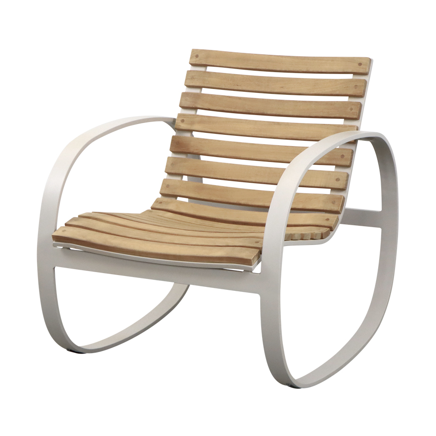 Cane-line Parc gungstol Teak-sand | Skandinavisk Design | Trädgårdsfåtöljer | Brun