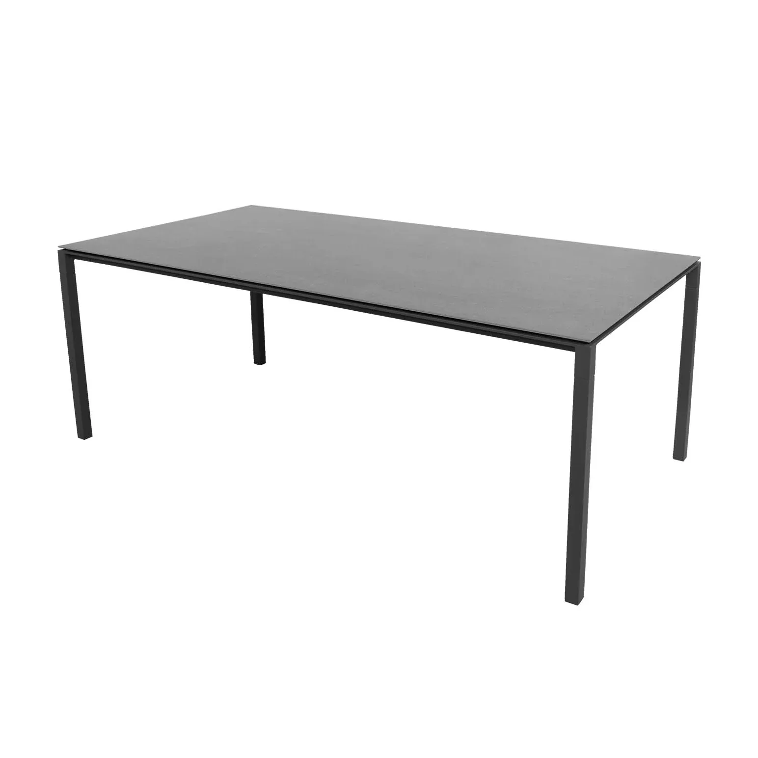 Pure bord 200x100 cm Basalt grey-lava grey Cane-line