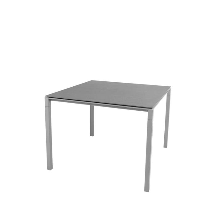 Pure matbord - Basalt grey-ljusgrå 100x100 cm - Cane-line