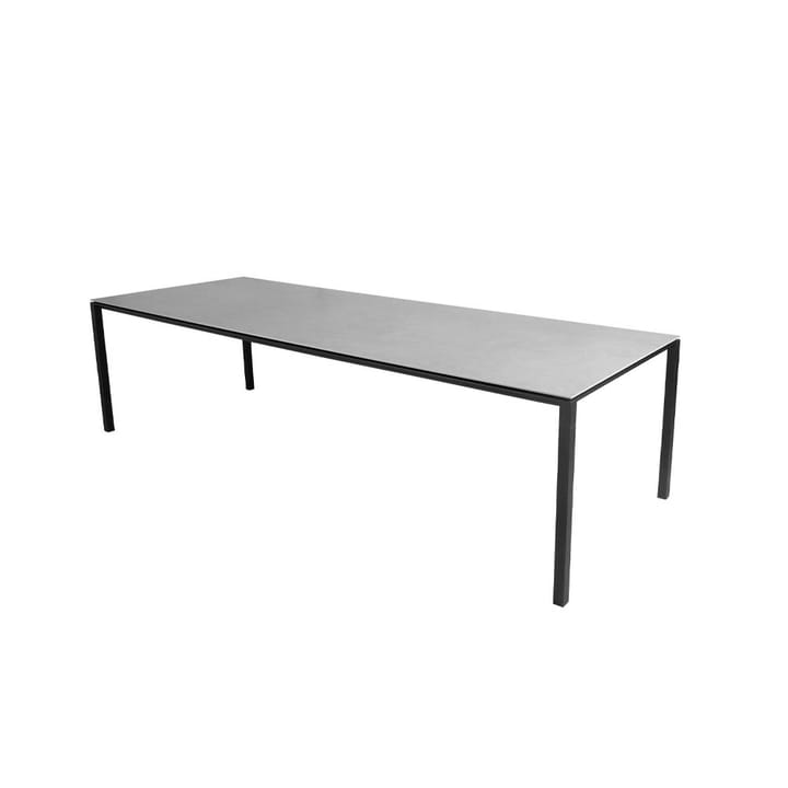 Pure matbord - concrete grey, 280x100cm, lavagrått underrede - Cane-line