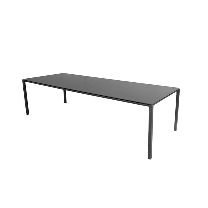 Pure matbord - nero, 280x100cm, lavagrått underrede - Cane-line