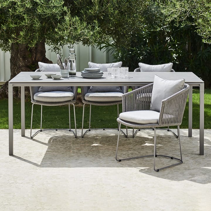 Pure matbord - nero, 280x100cm, lavagrått underrede - Cane-line