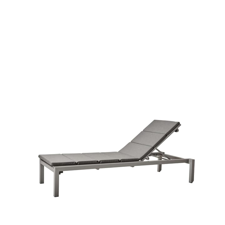 Relax solsäng - tyg sunbrella natte light grey, inkl grå dyna - Cane-line