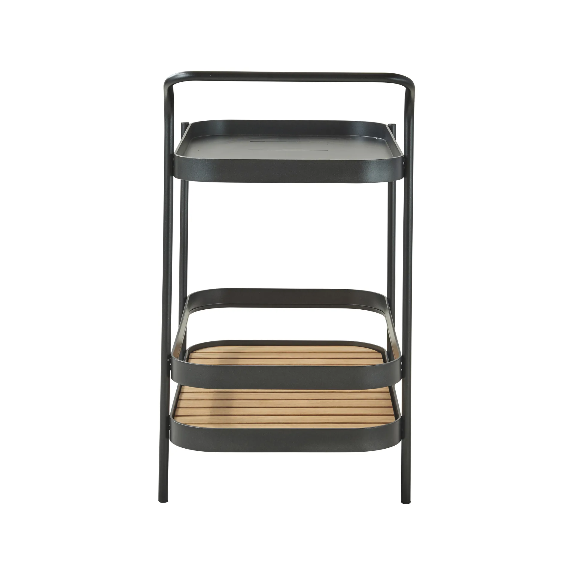 Roll serveringsvagn, Lava grey, inkl. teakbordskiva Cane-line