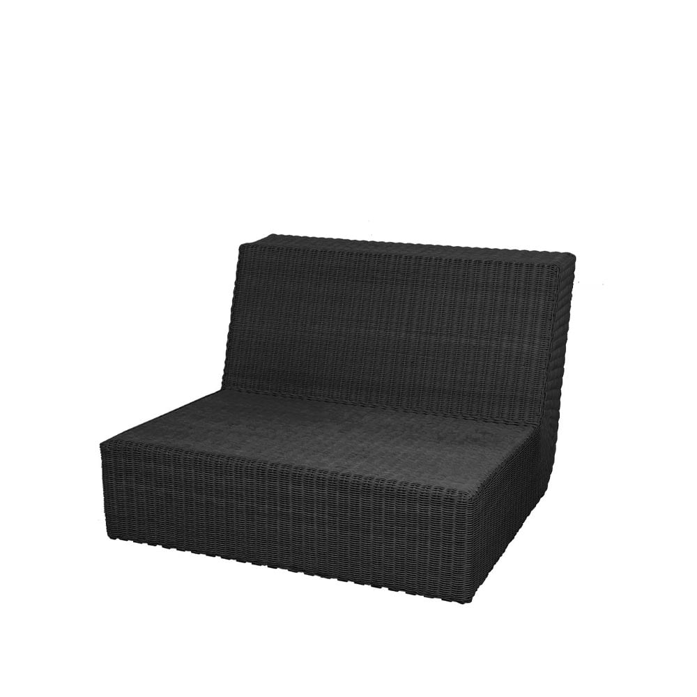 Cane-line Savannah modulsoffa Black, enkel | Skandinavisk Design | Trädgårdssoffor | Svart