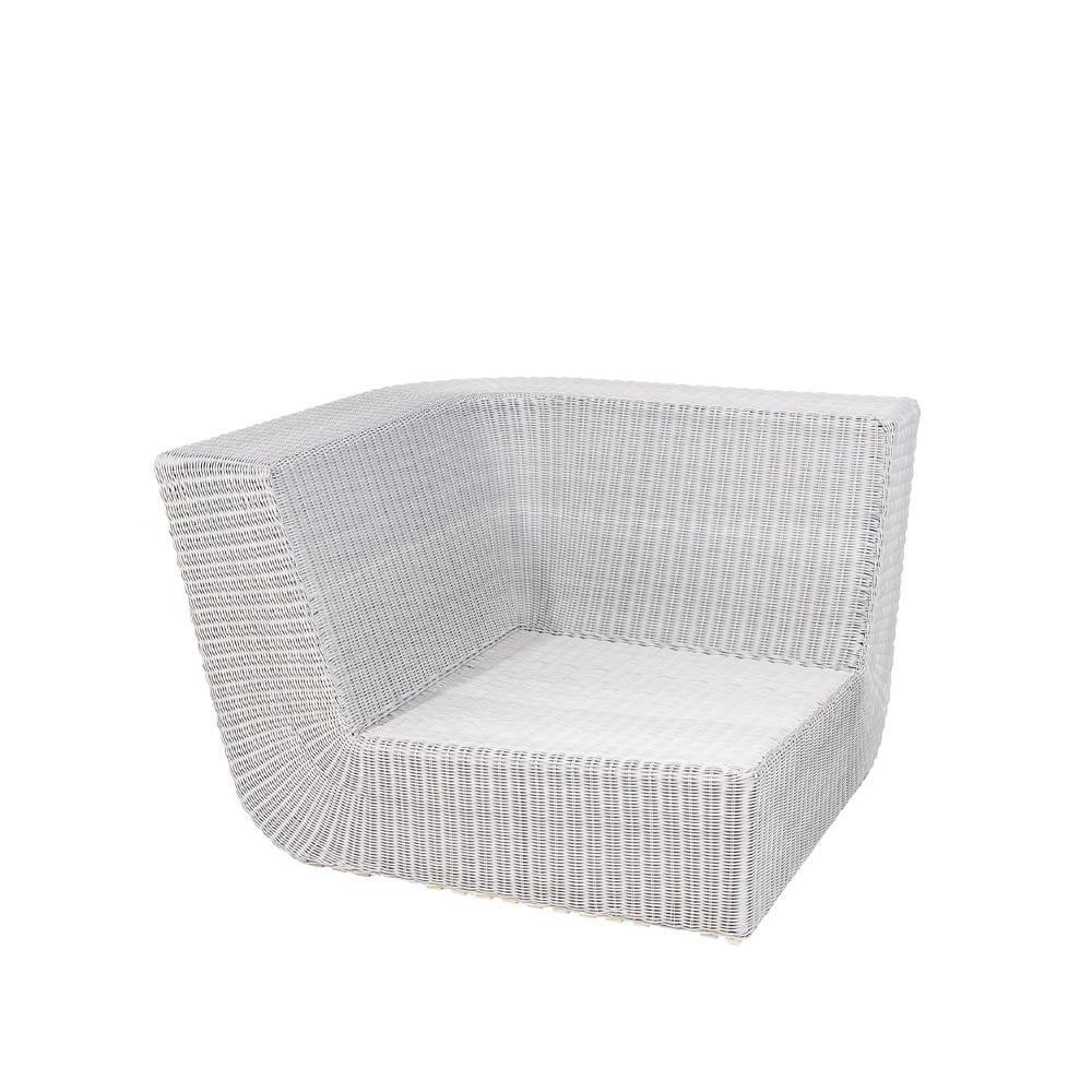 Cane-line Savannah modulsoffa White grey, hörn | Skandinavisk Design | Trädgårdssoffor | Vit