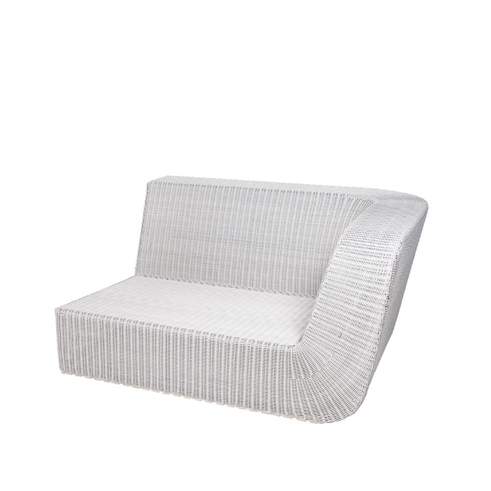 Cane-line Savannah modulsoffa White grey, vänster | Skandinavisk Design | Trädgårdssoffor | Vit