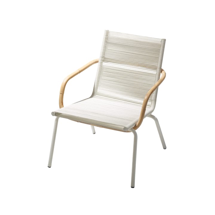 Sidd loungestol - vit, cane-line snörning - Cane-line