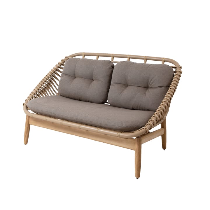 String 2-sits soffa teakben - tyg cane-line airtouch taupe - Cane-line
