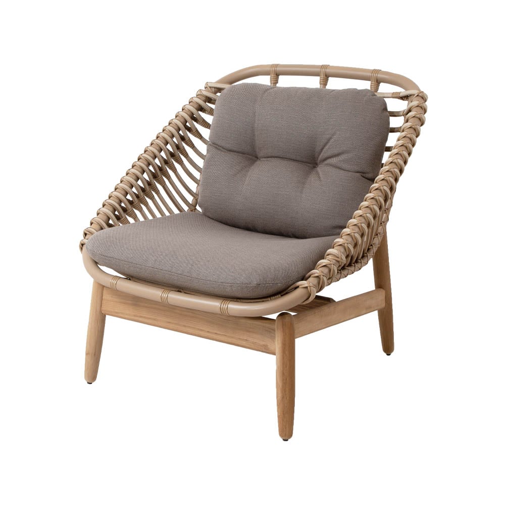 Cane-line String loungefåtölj Cane-Line Airtouch taupe-teak
