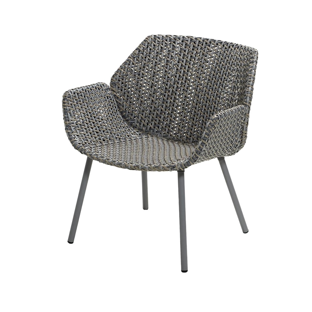 Cane-line Vibe loungefåtölj Light grey/grey/taupe | Skandinavisk Design | Trädgårdsstolar | Grå