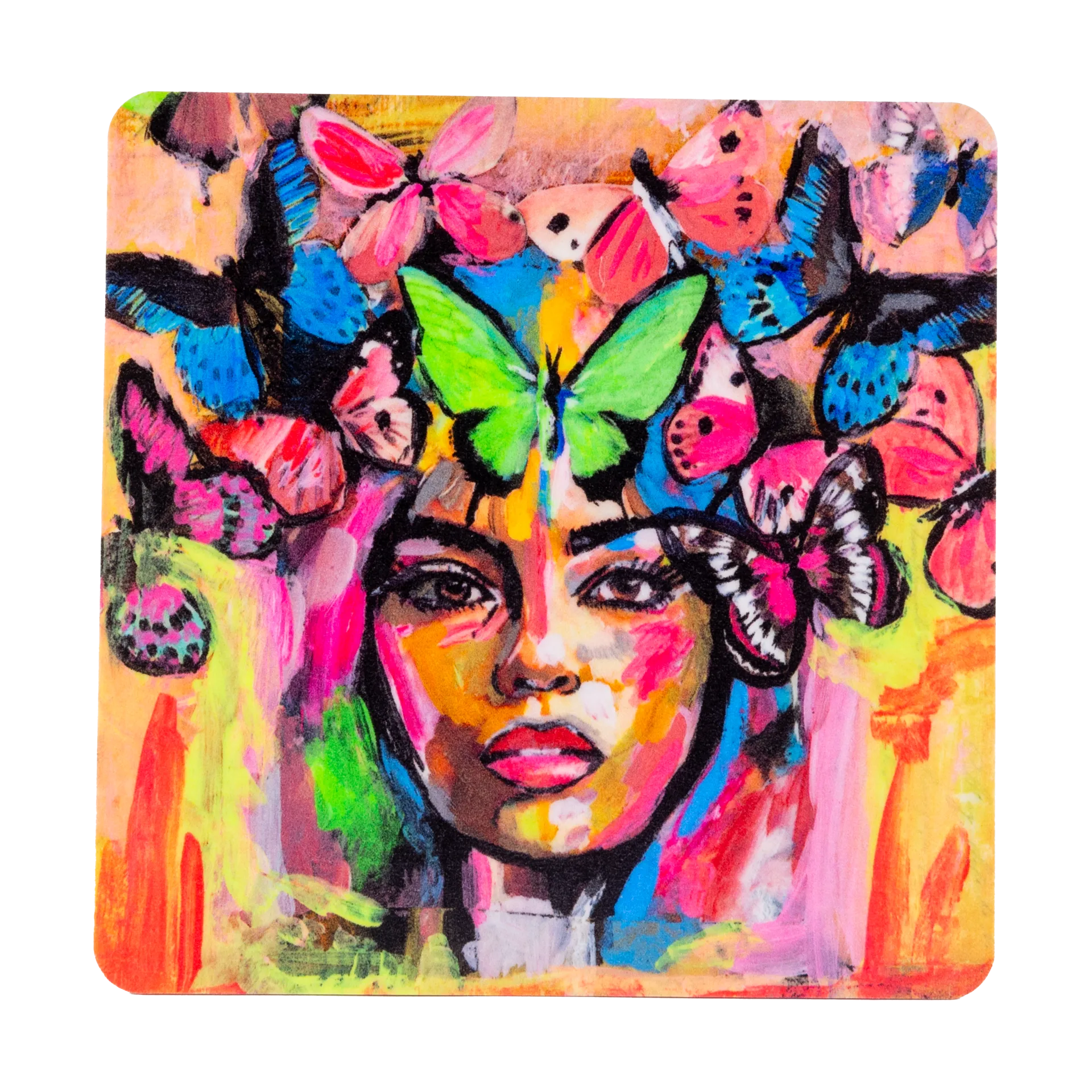 Coming back to life glasunderlägg 9x9 cm, Multi Carolina Gynning