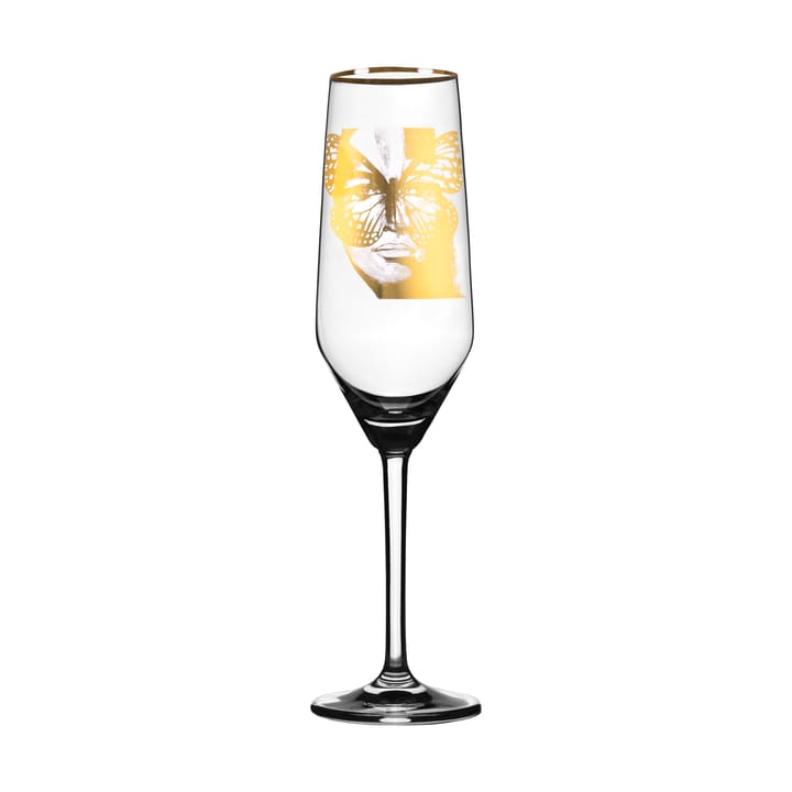 Golden Butterfly champagneglas 30 cl - Gold - Carolina Gynning