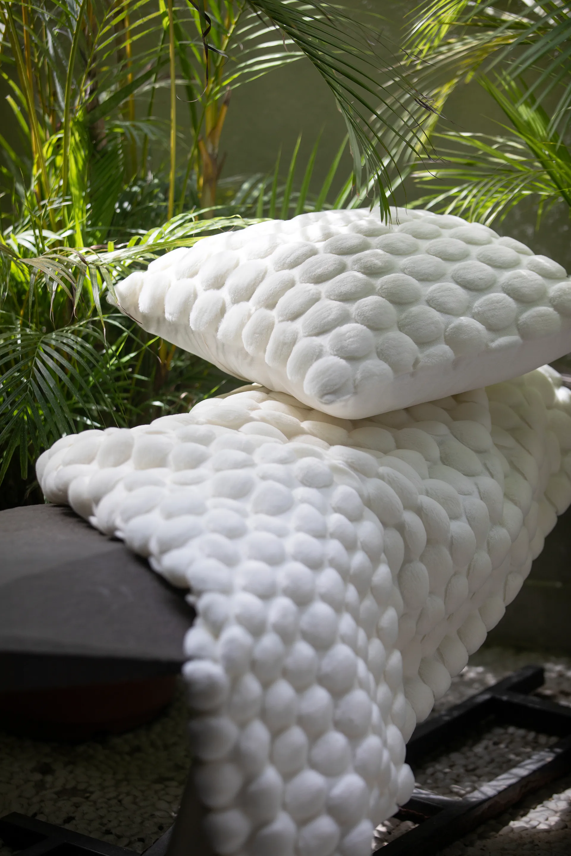 Egg Collection pläd 170x130 cm, Vit Ceannis