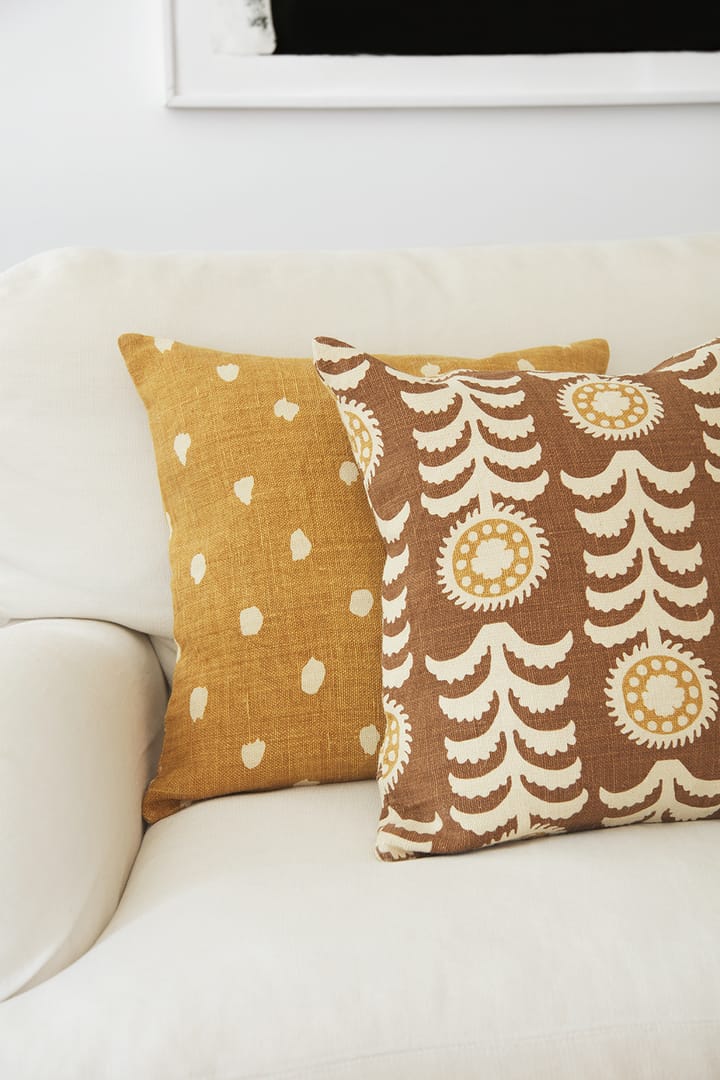 Alok kuddfodral 50x50 cm, Taupe-spicy yellow Chhatwal & Jonsson