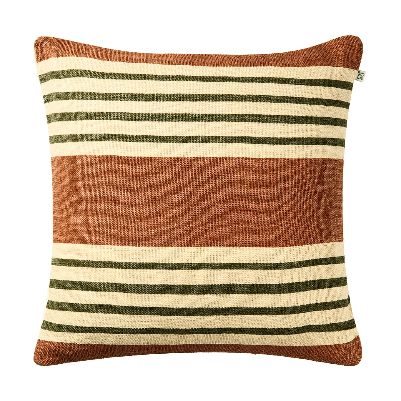 Aria kuddfodral, Apricot orange-cactus green, 50x50 cm Chhatwal & Jonsson