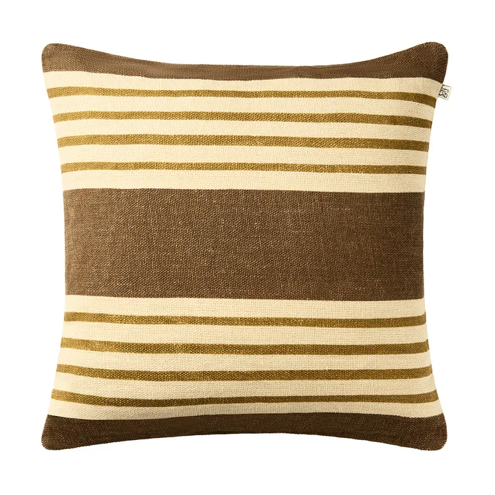 Aria kuddfodral - Taupe-masala yellow, 50x50 cm - Chhatwal & Jonsson