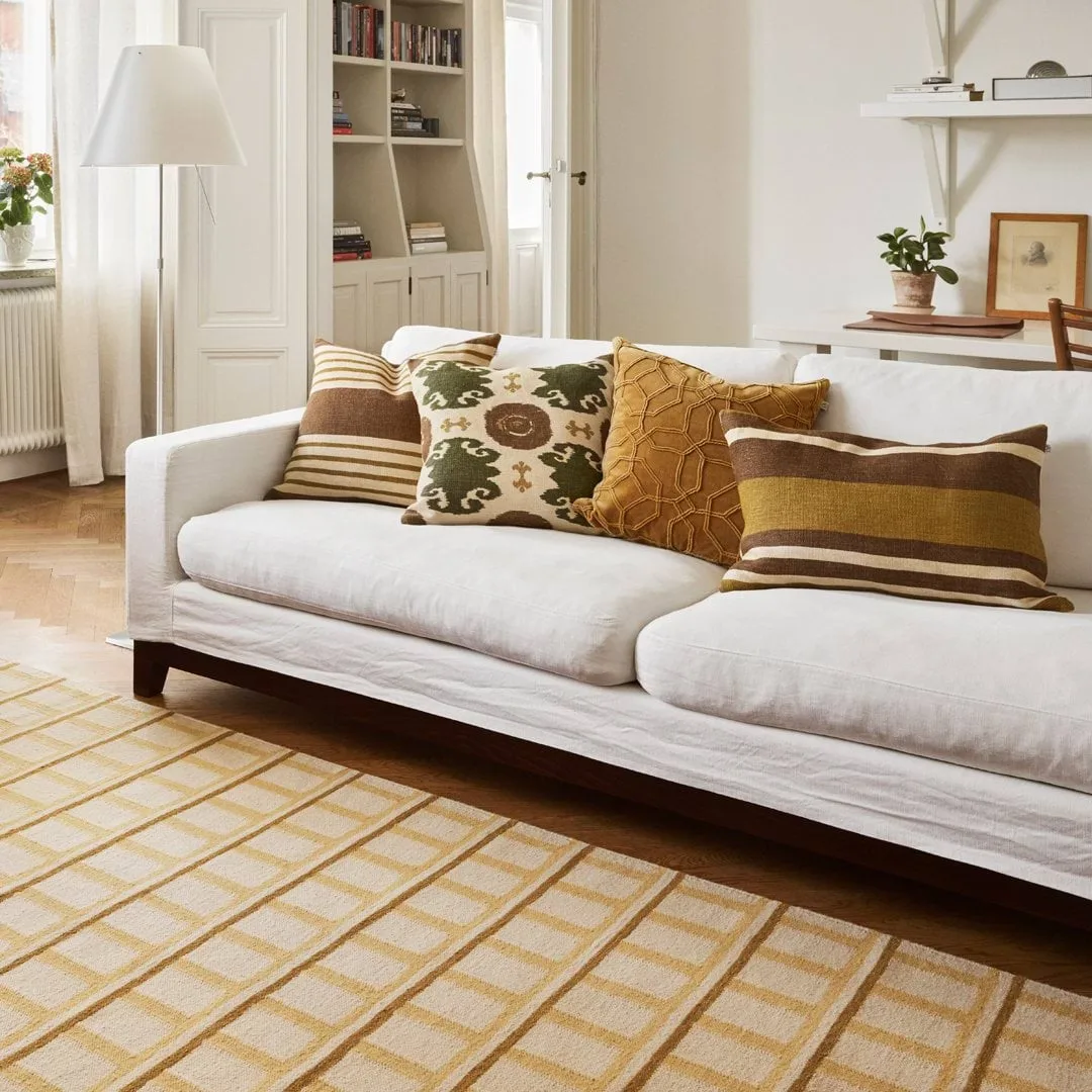 Aria kuddfodral, Taupe-masala yellow, 50x50 cm Chhatwal & Jonsson