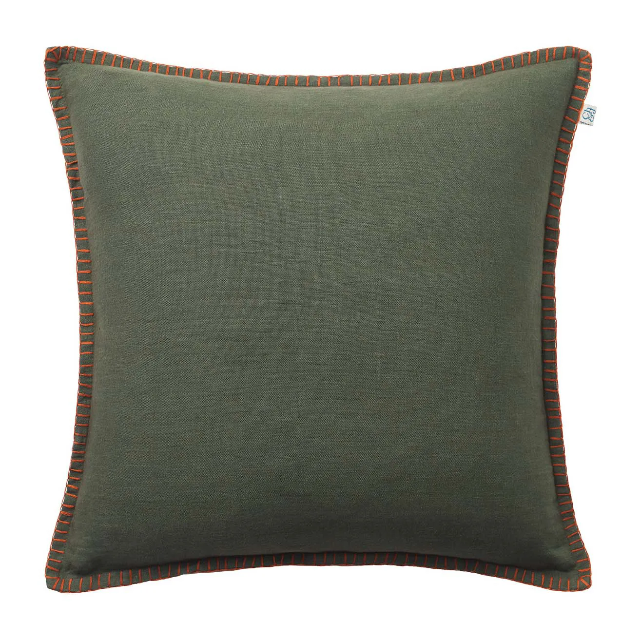 Arun kuddfodral 50x50 cm, Forest green-terracotta Chhatwal & Jonsson