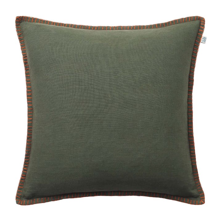 Arun kuddfodral 50x50 cm - Forest green-terracotta - Chhatwal & Jonsson