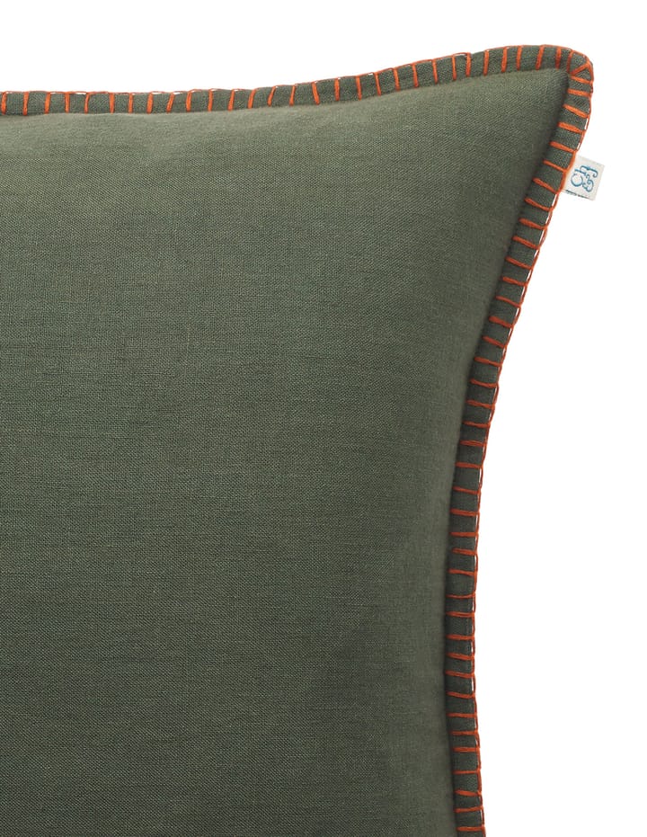 Arun kuddfodral 50x50 cm - Forest green-terracotta - Chhatwal & Jonsson