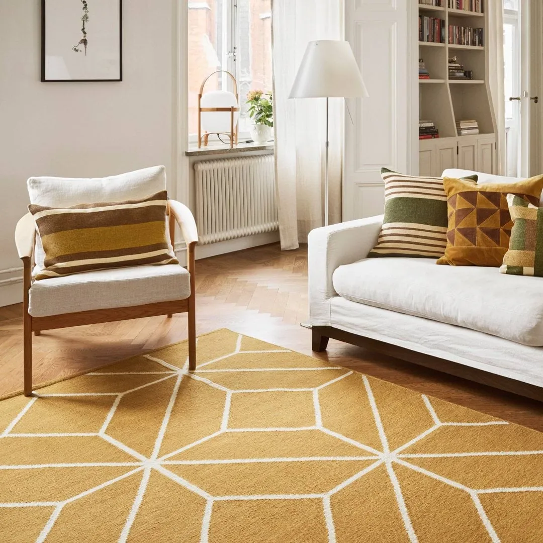 Ayur matta, Masala Yellow-Off White, 270x180 cm Chhatwal & Jonsson