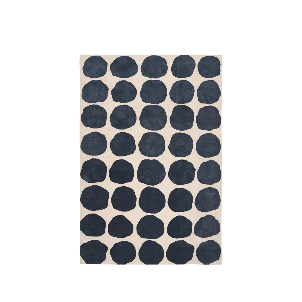 Chhatwal & Jonsson Big Dots matta light khaki/blue melange, 180x270 cm