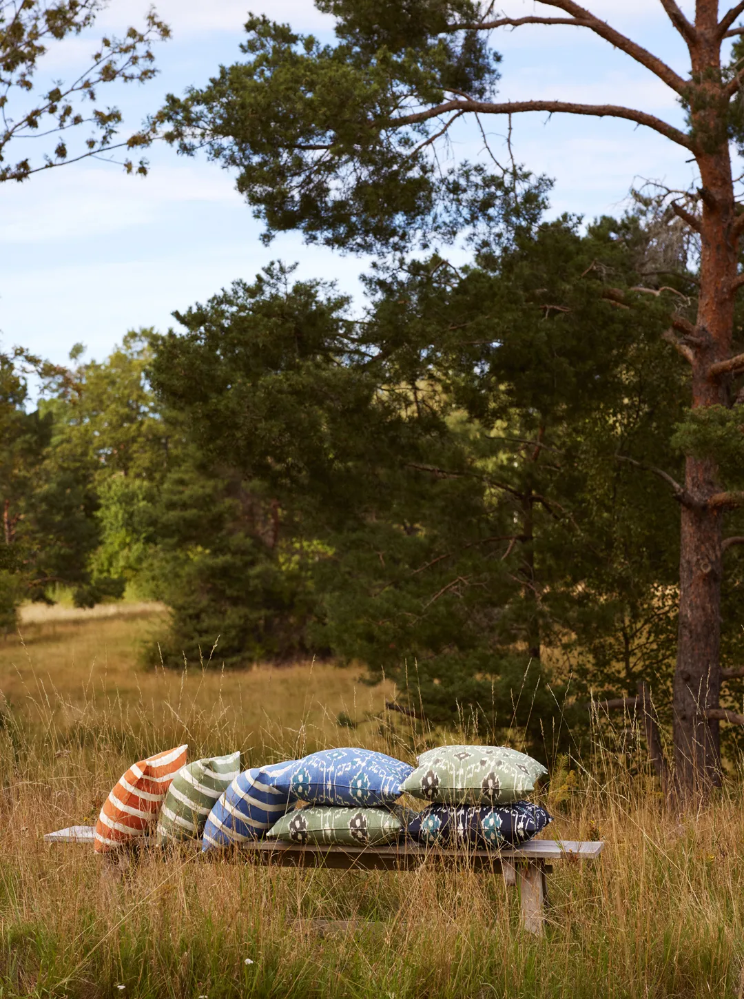 Block Stripe utomhuskudde 40x60 cm, Apricot orange-off white Chhatwal & Jonsson