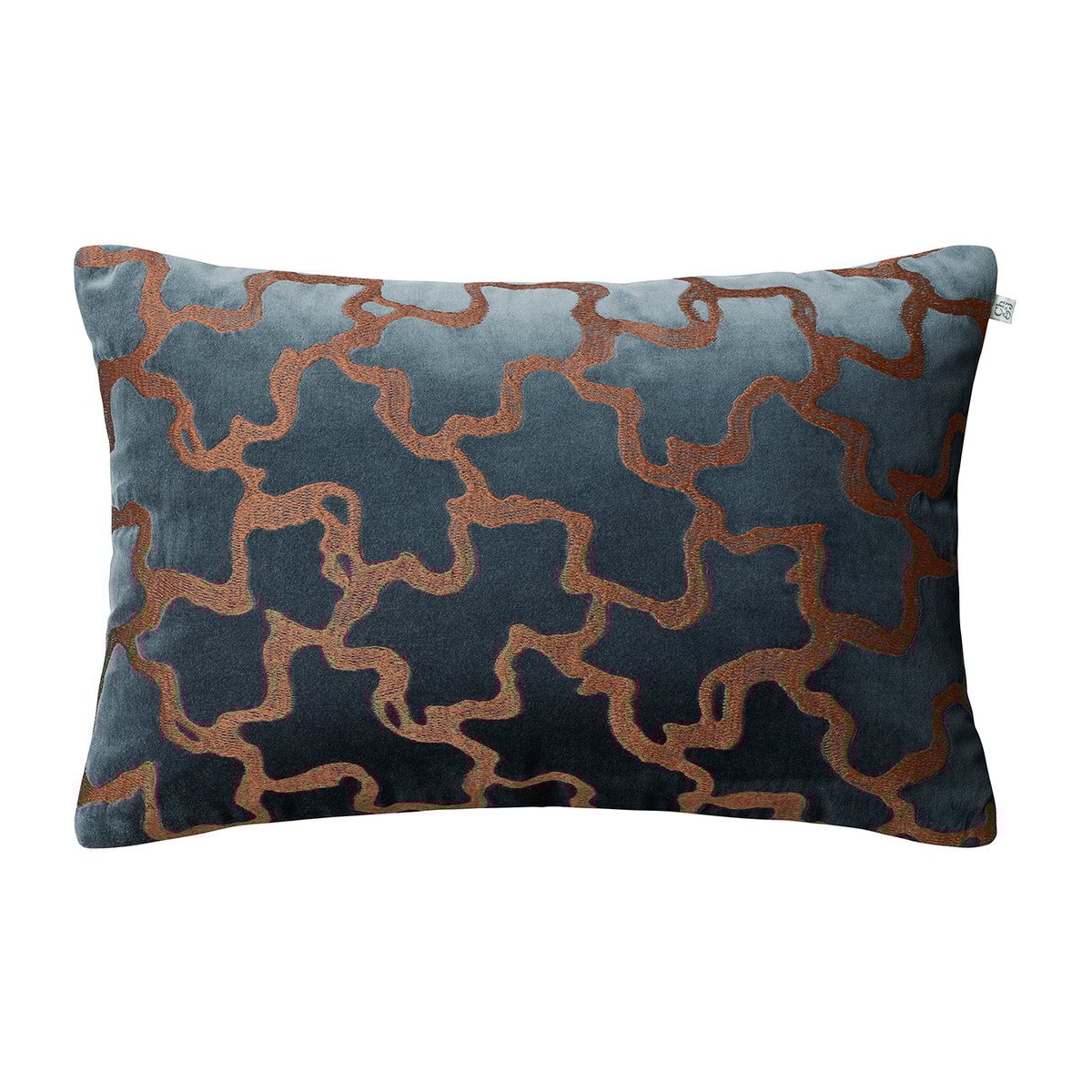 Chhatwal & Jonsson Chand kuddfodral 40x60 cm Sea blue-cognac
