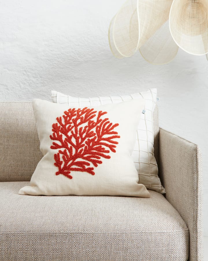 Coral kuddfodral 50x50 cm, Orange Chhatwal & Jonsson