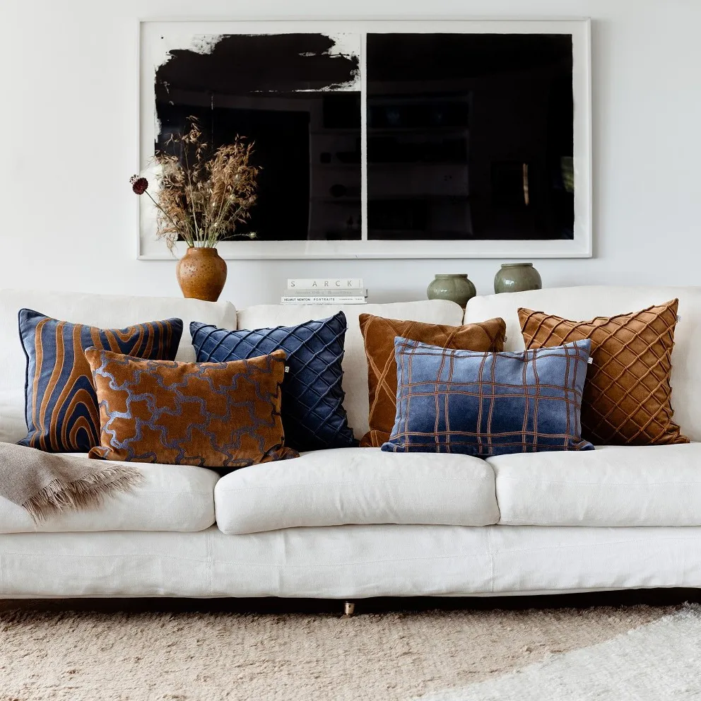 Deva kuddfodral 50x50 cm, Sea blue Chhatwal & Jonsson