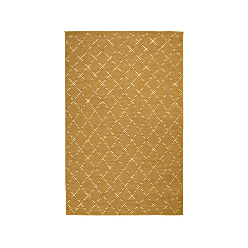 Diamond matta, Masala yellow/off white, 184x280 cm Chhatwal & Jonsson