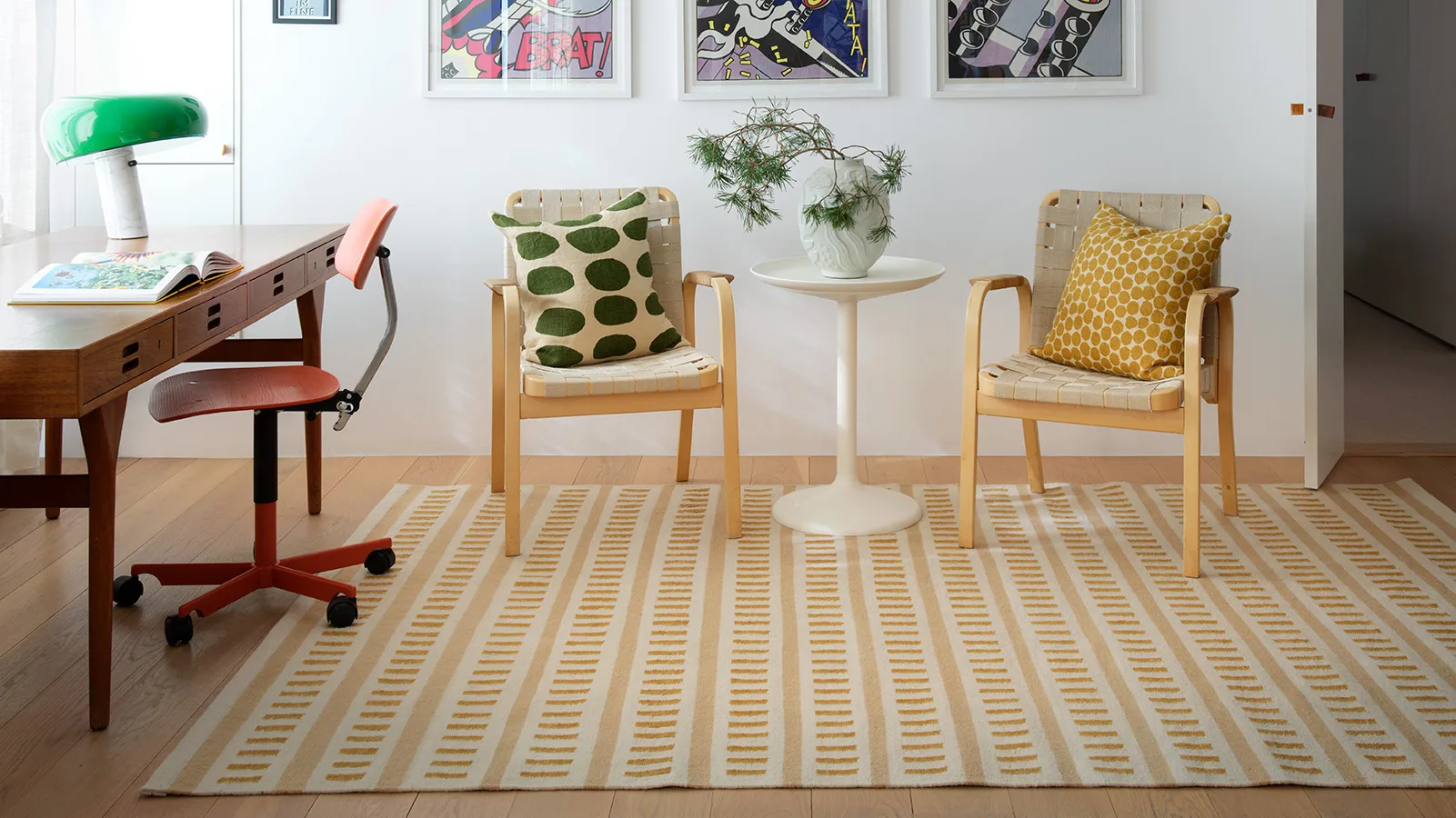 Dot Ari kuddfodral 50x50 cm, Spicy yellow Chhatwal & Jonsson