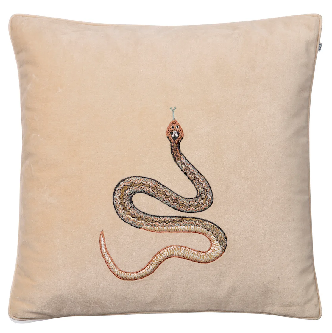 Chhatwal & Jonsson Embroidered Cobra kuddfodral 50x50 cm Beige