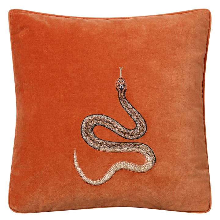 Embroidered Cobra kuddfodral 50x50 cm - Orange - Chhatwal & Jonsson