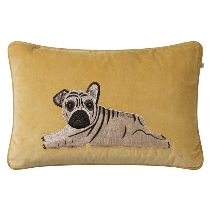 Embroidered Puppy kuddfodral 40x60 cm - Spicy yellow - Chhatwal & Jonsson