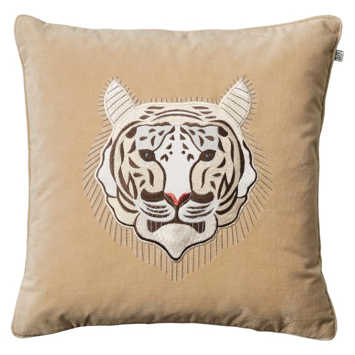 Embroidered Tiger kuddfodral 50x50 cm - Beige - Chhatwal & Jonsson