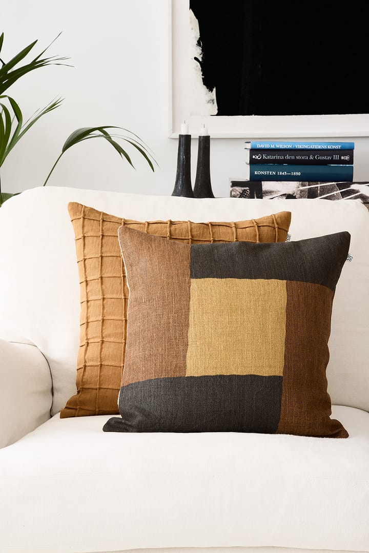 Halo kuddfodral 50x50 cm, Dark Brown-Taupe-Khaki Chhatwal & Jonsson