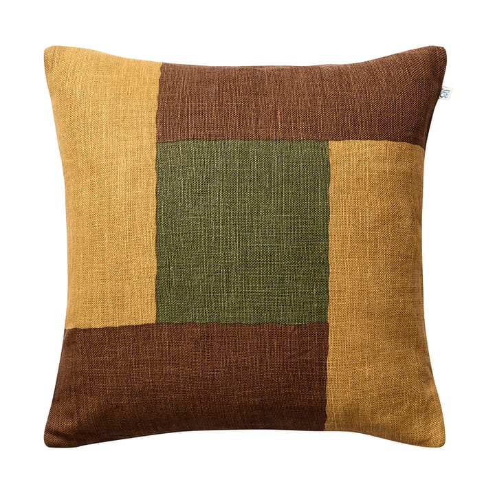 Halo kuddfodral 50x50 cm - Taupe-Spicy Yellow-CactusGreen - Chhatwal & Jonsson